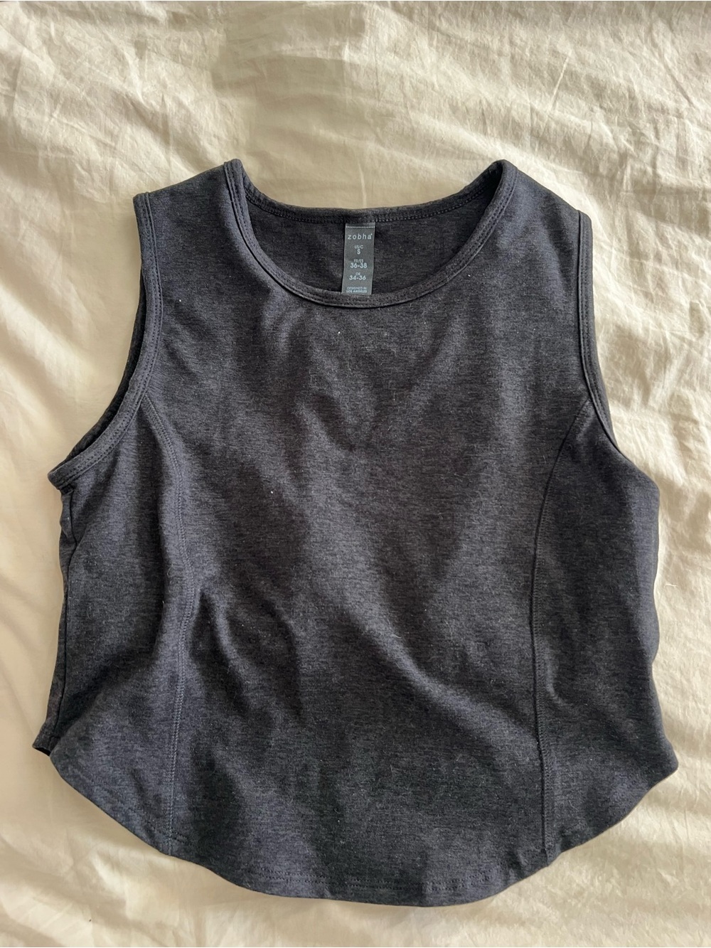 ZOEVA Charcoal Sleeveless Tank Top